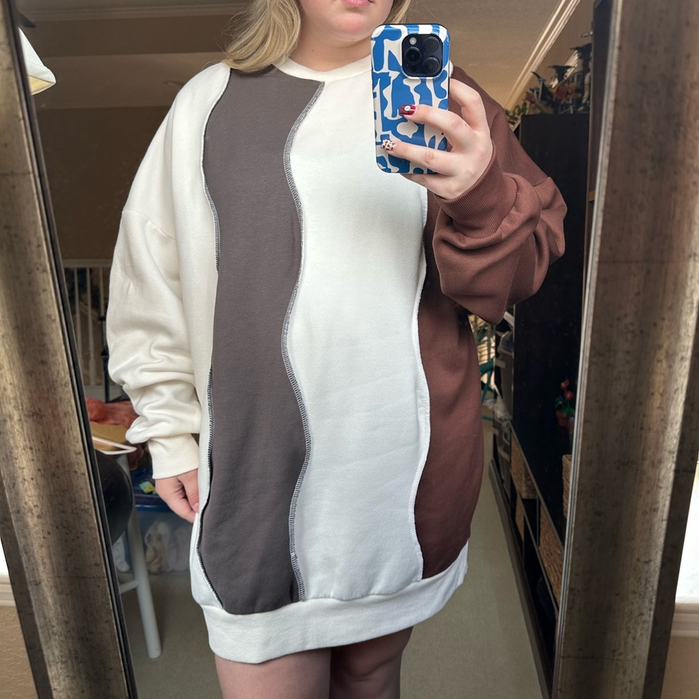 fleece lined sweater dress US 14 - missguided!